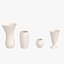 3d model 4 vases set