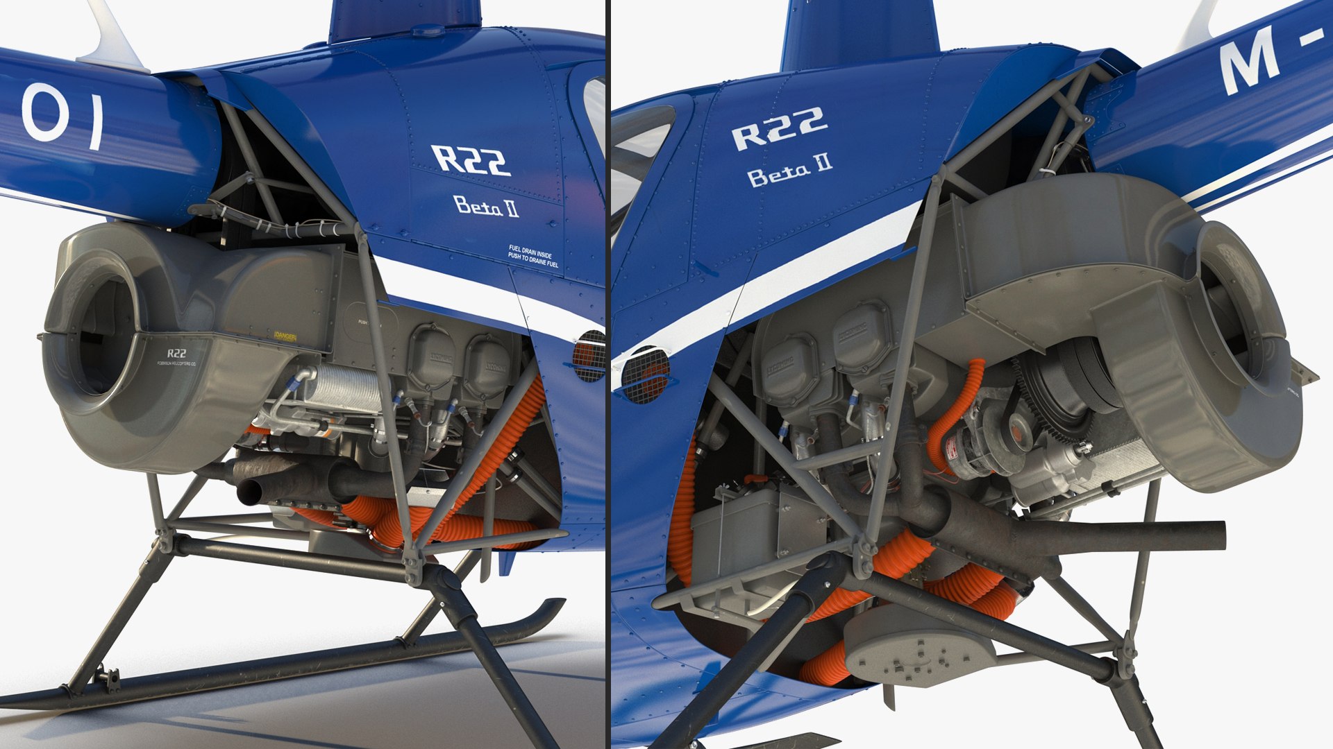3D Helicopter Robinson R22 Landing - TurboSquid 1485102