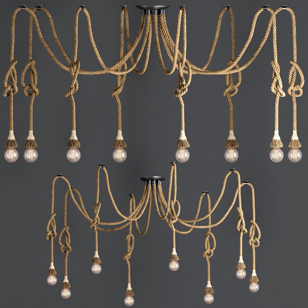 3d Chandelier Loft Rope