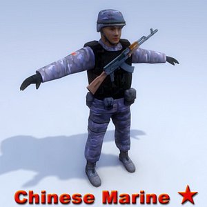 chinese marine 3d model