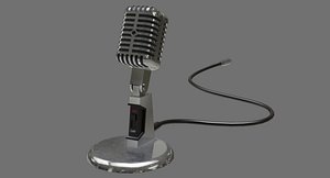 retro microphone 2a 3D model