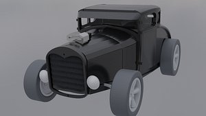 3D Custom 1950 Hot-rod model