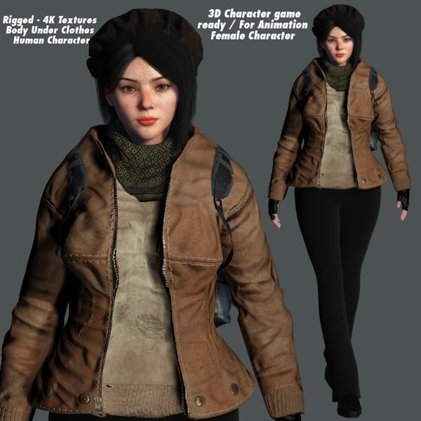 Realistic Female Outfits 3D model