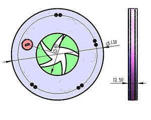 3DP5BLROD60A-mechanical shutter for 3d printing 3D model