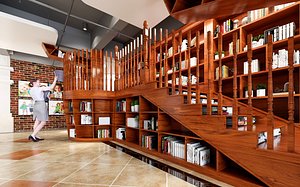 library for children books - Kindergarten Hall 3D