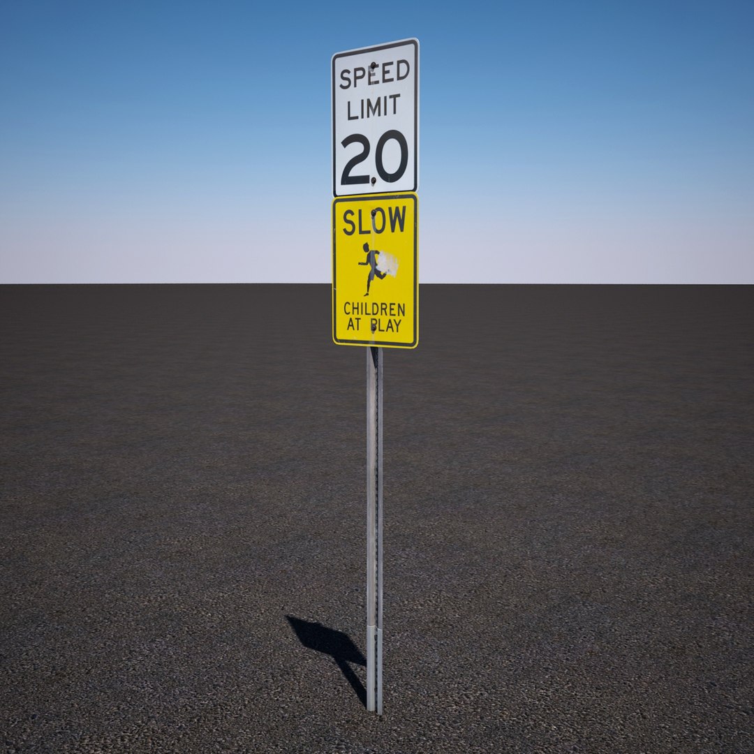 Speed Limit Sign 3d Model