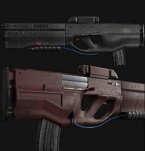 3D rifle sci fi model