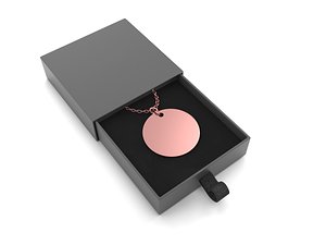 3D Chain with Round Pendant and its Box- 3D Model Ready to render inside 3dsmax and Vray
