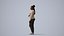 00317Theresia003 - Adult Black woman waiting in public space wearing autumn attire