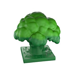 3D Cartoon Broccoli v2