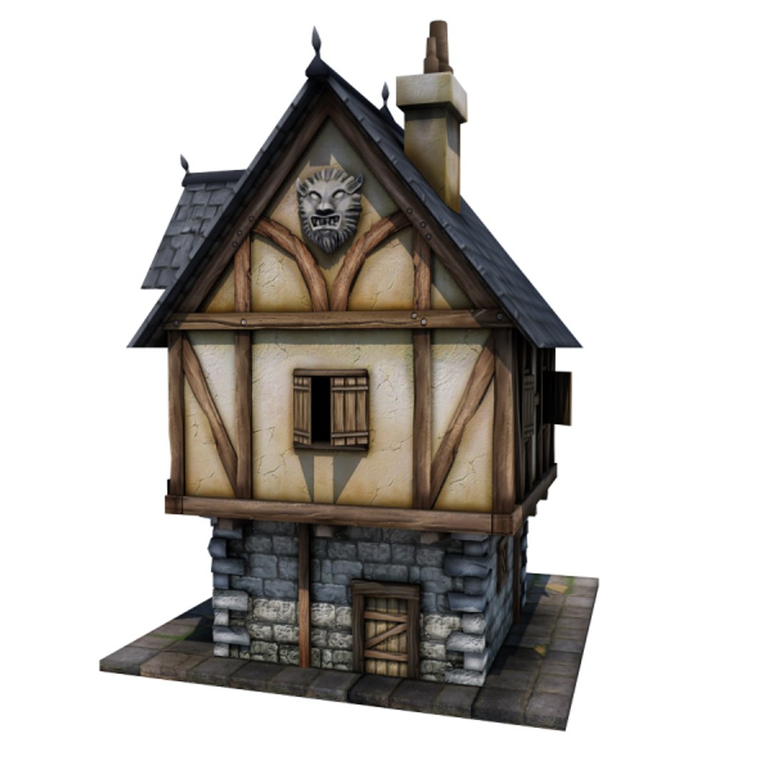 Medieval Merchant S House 3d Obj