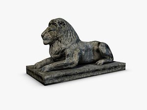 stone lion 3d max
