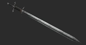3D old handed sword zweihander