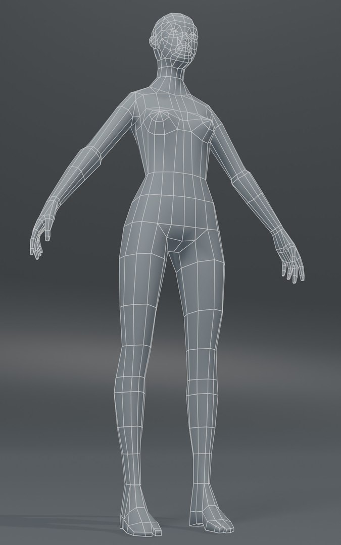 3D Female Body Base Mesh Model - TurboSquid 1650305