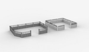 3D Concrete Wall 04 3D model