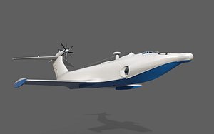 Ekranoplan A-90 Orlyonok 3D model