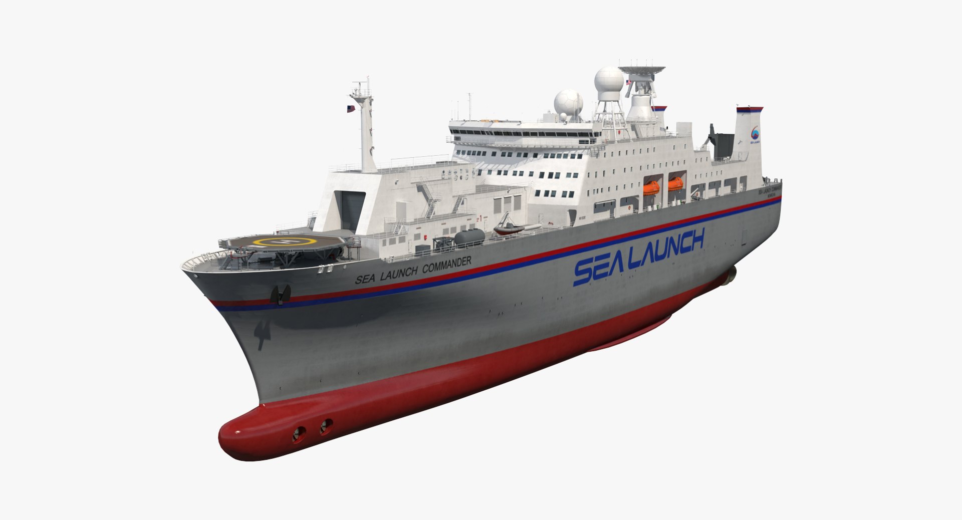 Command Ship Sea Launch Commander ACS 3D model preview