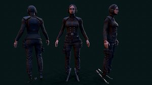 3D girl ready model