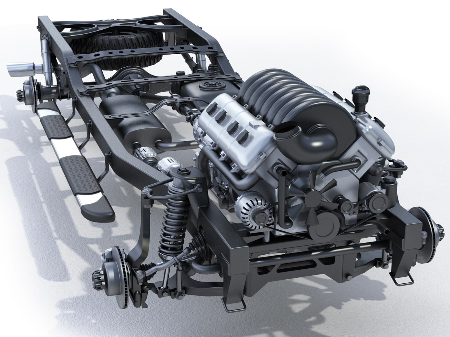 3d Suv Chassis Model