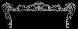 stl classic furniture relief 3D model