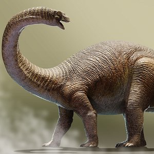 Brontosaurus Retro  Animation Ready 3D Model 3D