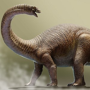 Brontosaurus Retro Animation Ready 3D Model