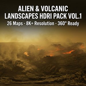 Alien  and Volcanic Landscapes HDRI Pack Vol1  26 Equirectangular 360 Maps 3D model