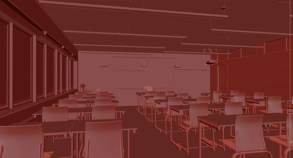 3D classroom interior model - TurboSquid 1217179