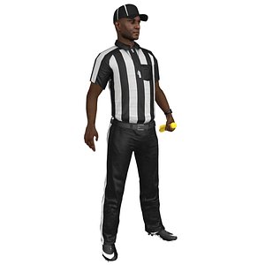 3D rigged football referee