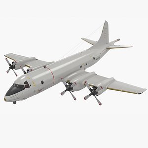 3D German Navy P3 Orion Patrol Aircraft Flying model