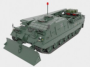 Leopard 2 Bergepanzer 3 Buffel ARV  Ultra Detailed Bysanders 3D Models