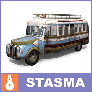 3d model bus vehicle