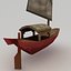 3d model junk boat
