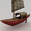 3d model junk boat