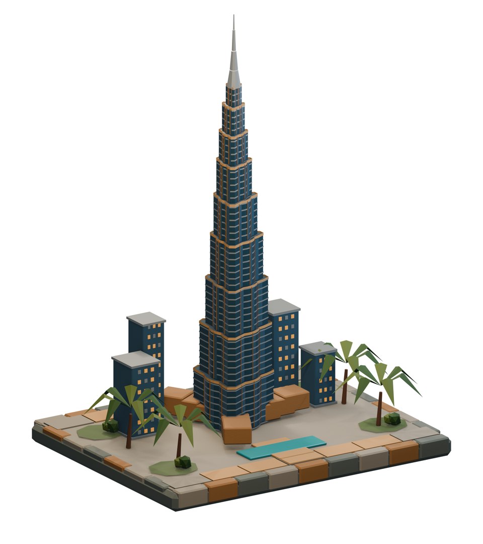 World Landmarks Diorama Collection 16 Architectural Models Low-poly 3D ...