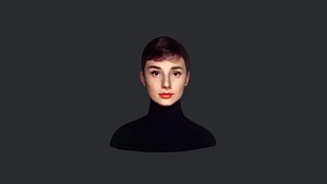 3D Audrey Hepburn- bust ready for 3d printing
