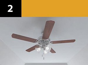 3d ceiling fan 2 model