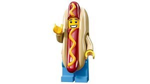 Lego Minifig - 71008-14-Hot-Dog-Man 3D