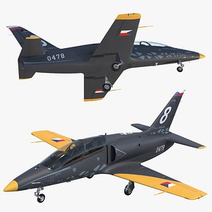 Czech Aero L-39 Skyfox Trainer Jet Rigged for Maya