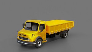 3D Mercedes-Benz LAK 710 Flatbed Truck model