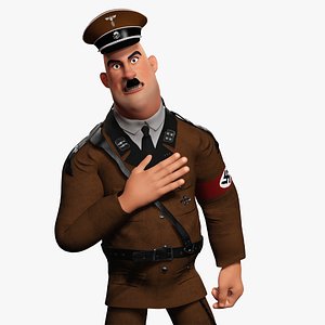 3D Adolf Hitler Cartoon 3d