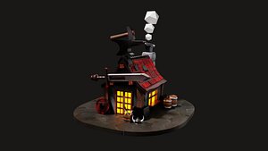 Medieval blacksmith evee blender
