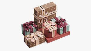 Gift Box Set with Double Ribbon model