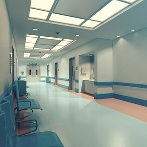 3D model hospital hallway