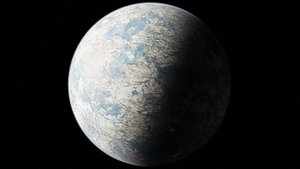 3D model 8K Fictional Ice Planet 10