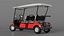 Four Seat Electric Car Yamaha Red Rigged
