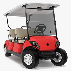Four Seat Electric Car Yamaha Red Rigged