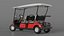 Four Seat Electric Car Yamaha Red Rigged