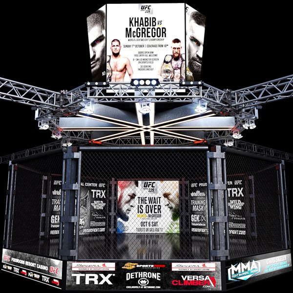 3d max jumbotron squared scoreboard display
