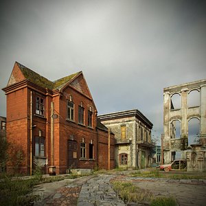 lost city buildings 3d model